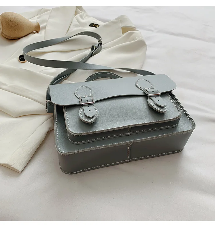 Customized DIY PU Leather Cambridge Bag Handmade Sewing Women Crossbody Shoulder Bag Handcrafted Semi-finished Kit Colorful