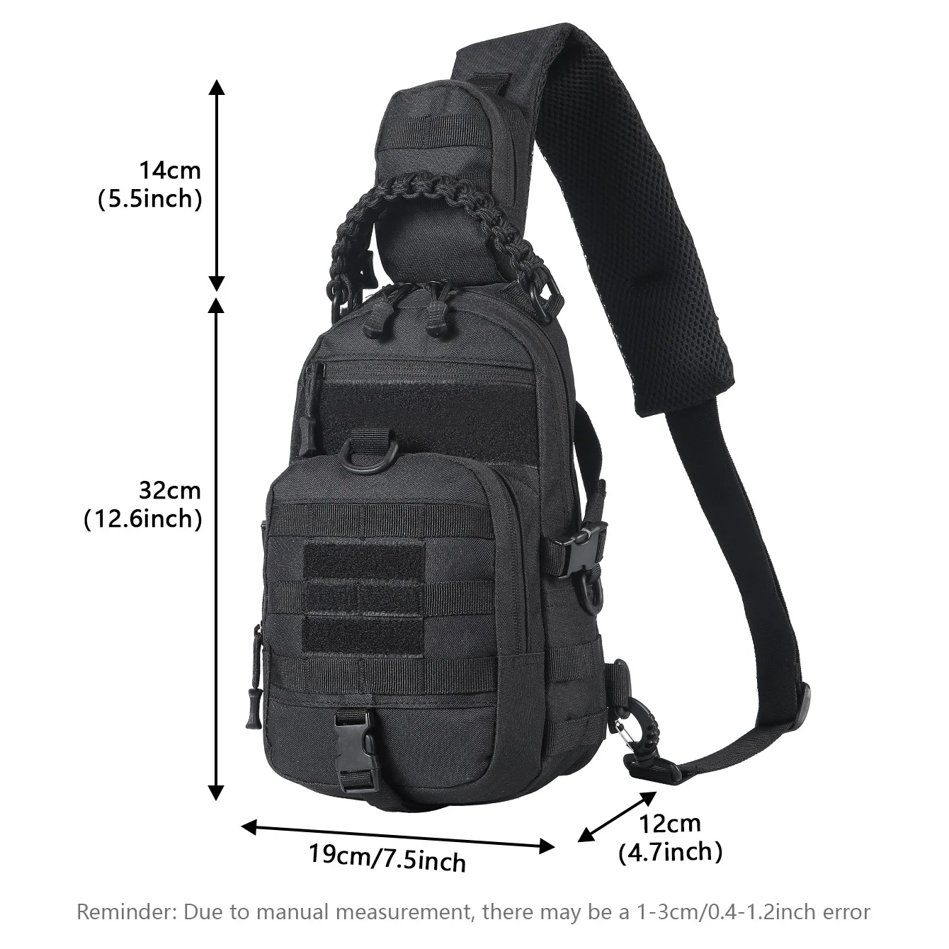 Multi functional outdoor chest bag, sports cycling, hiking, portable and wear-resistant crossbody bag