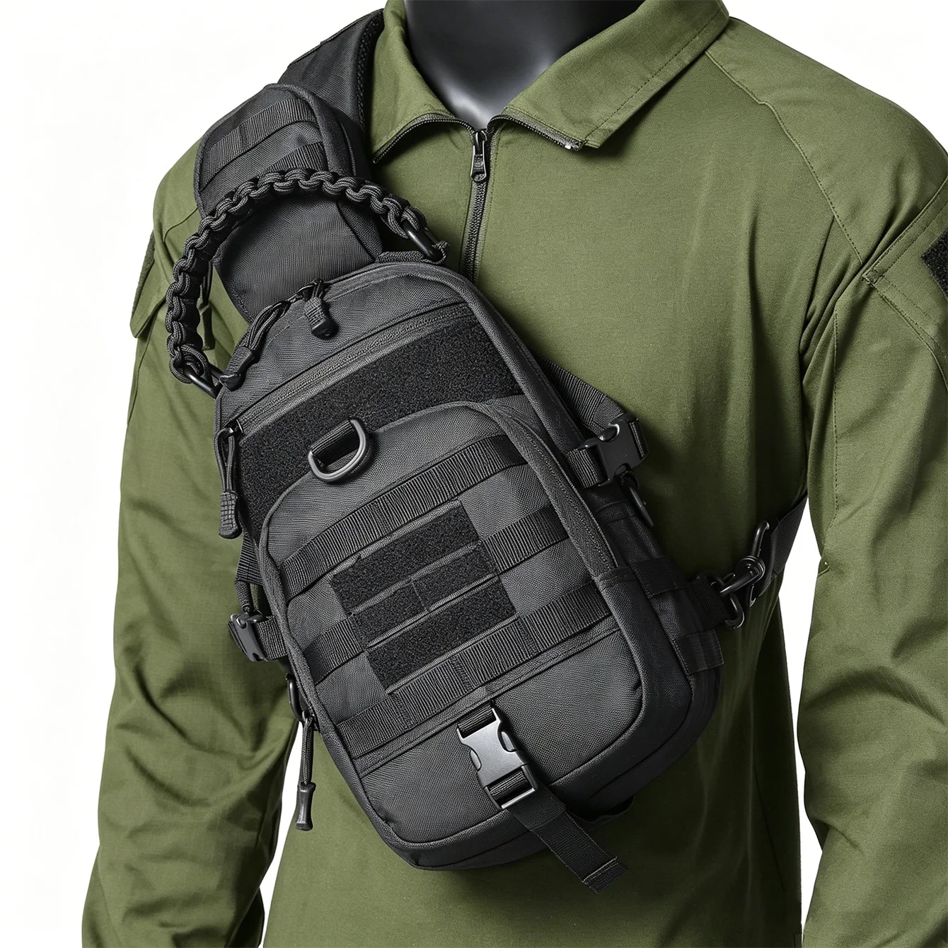 Multi functional outdoor chest bag, sports cycling, hiking, portable and wear-resistant crossbody bag