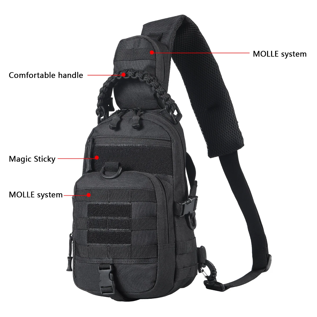 Multi functional outdoor chest bag, sports cycling, hiking, portable and wear-resistant crossbody bag