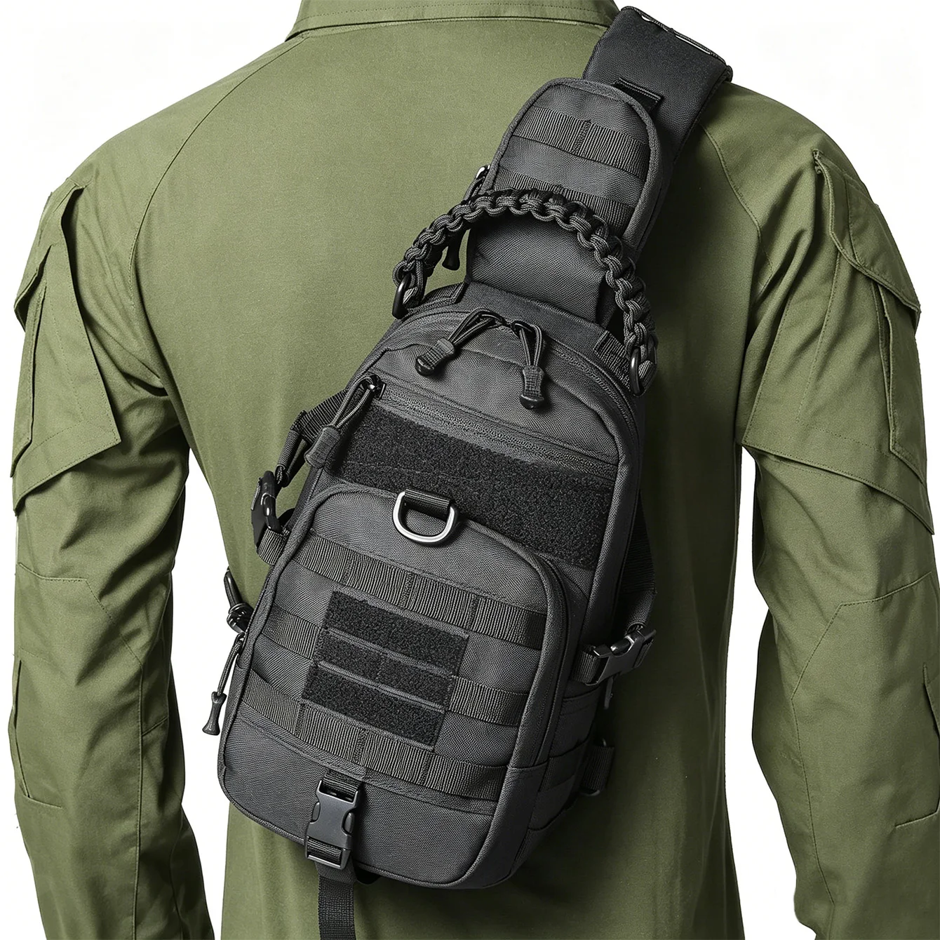 Multi functional outdoor chest bag, sports cycling, hiking, portable and wear-resistant crossbody bag