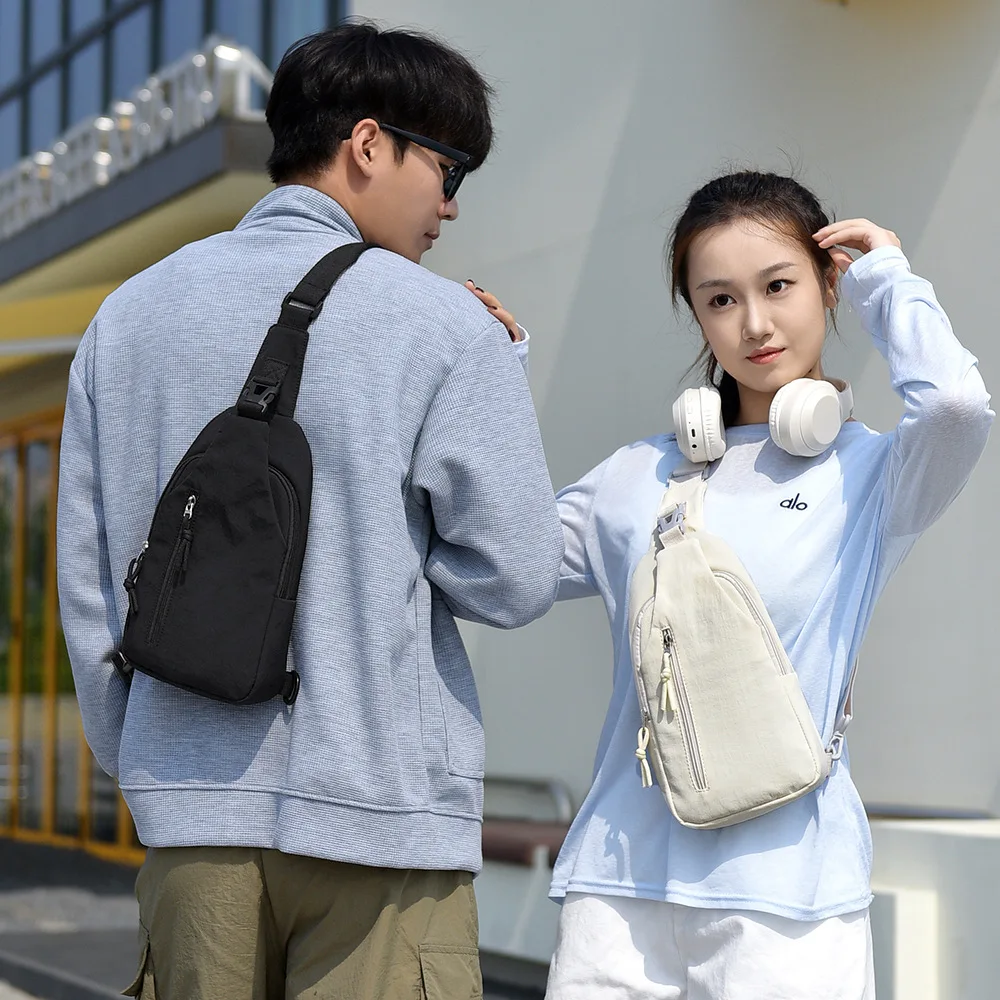women's chest bag, men's casual single shoulder cross shoulder bag, anti splash trendy chest smart commuting travel cycling bag