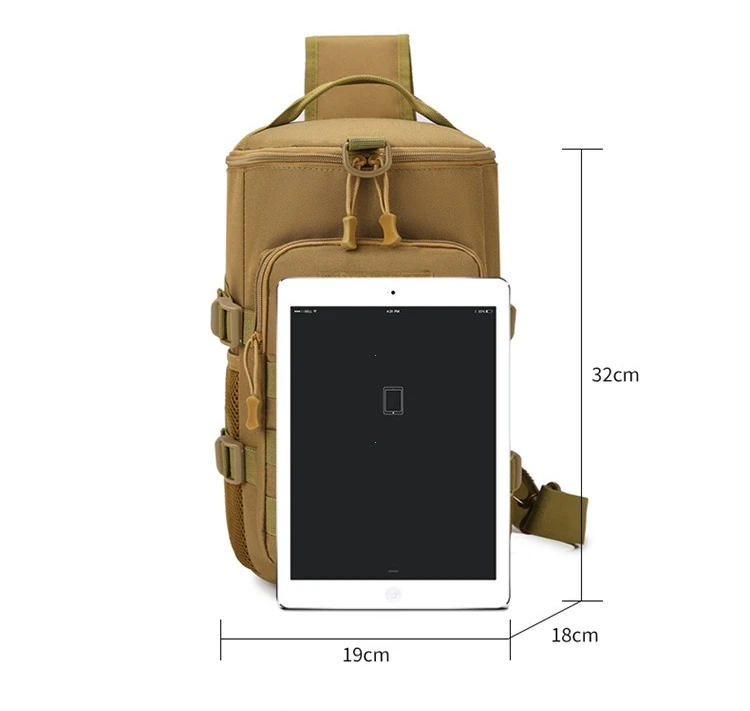 Tactical Climbing Chest Bag Men Hiking Camping Fishing Cycling Shoulder Crossbody Bag Sports Outdoor Travel Training Fanny Pack