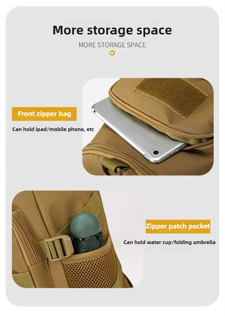 Tactical Climbing Chest Bag Men Hiking Camping Fishing Cycling Shoulder Crossbody Bag Sports Outdoor Travel Training Fanny Pack