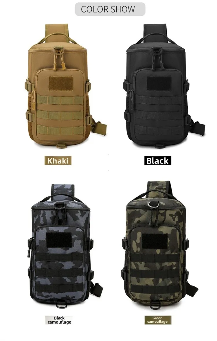 Tactical Climbing Chest Bag Men Hiking Camping Fishing Cycling Shoulder Crossbody Bag Sports Outdoor Travel Training Fanny Pack