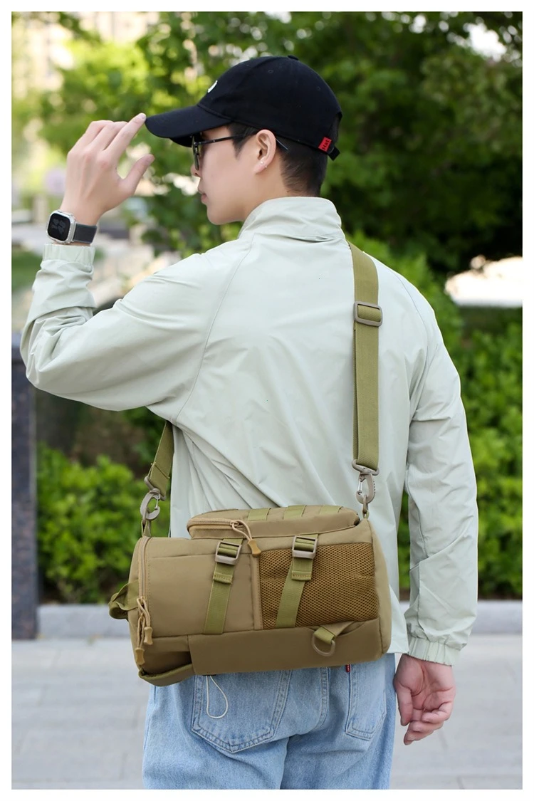 Tactical Climbing Chest Bag Men Hiking Camping Fishing Cycling Shoulder Crossbody Bag Sports Outdoor Travel Training Fanny Pack