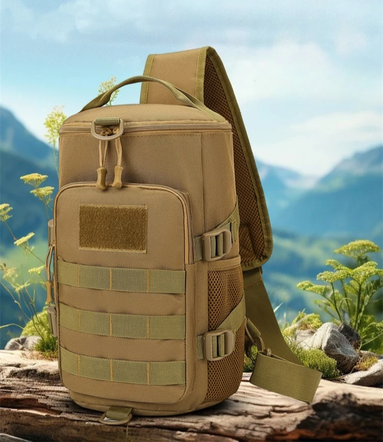 Tactical Climbing Chest Bag Men Hiking Camping Fishing Cycling Shoulder Crossbody Bag Sports Outdoor Travel Training Fanny Pack