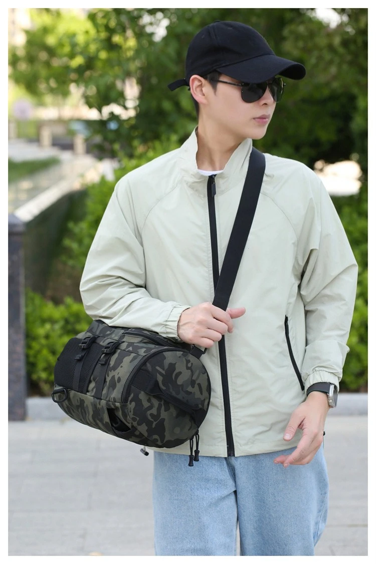 Tactical Climbing Chest Bag Men Hiking Camping Fishing Cycling Shoulder Crossbody Bag Sports Outdoor Travel Training Fanny Pack