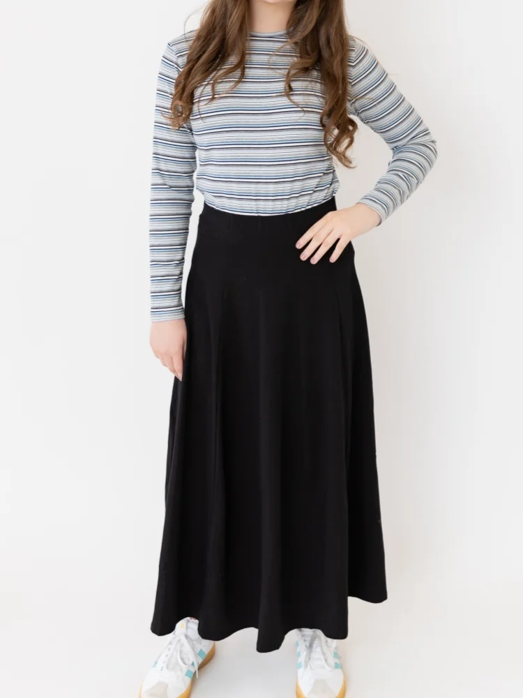 AP SS26 Panel Pleated Washed Denim Skirts Teen Girls Women Fashion Cotton Jeans Skirts Clothing