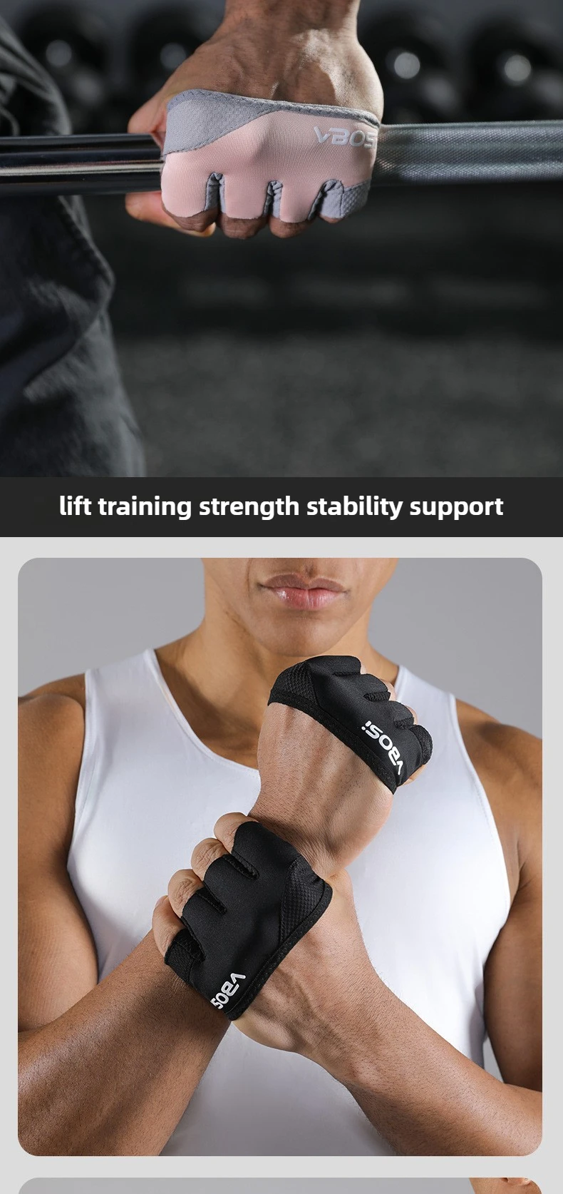 1Pair Four Finger Gloves For Weightlifting Training Men and Women Pilates Aerial Yoga Sports Fitness Non-slip Half-finger Gloves