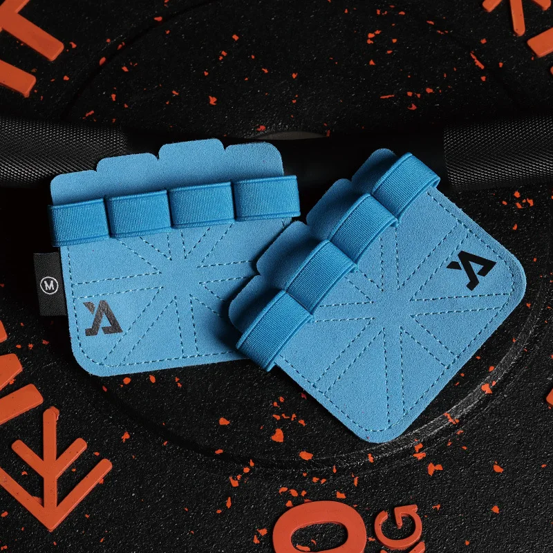 Four-fingers Fitness Gloves Gym Barbells Weightlifting Cowhide Gloves Anti-slip Wear-resistant Palm Protect Workout Hand Support