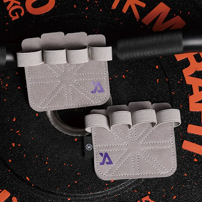 Four-fingers Fitness Gloves Gym Barbells Weightlifting Cowhide Gloves Anti-slip Wear-resistant Palm Protect Workout Hand Support