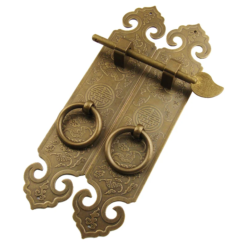 Antique Brass Cabinet Handles Carved Floral Drawer Pulls Vintage Dresser Knobs for Furniture Restoration and Farmhouse Decor