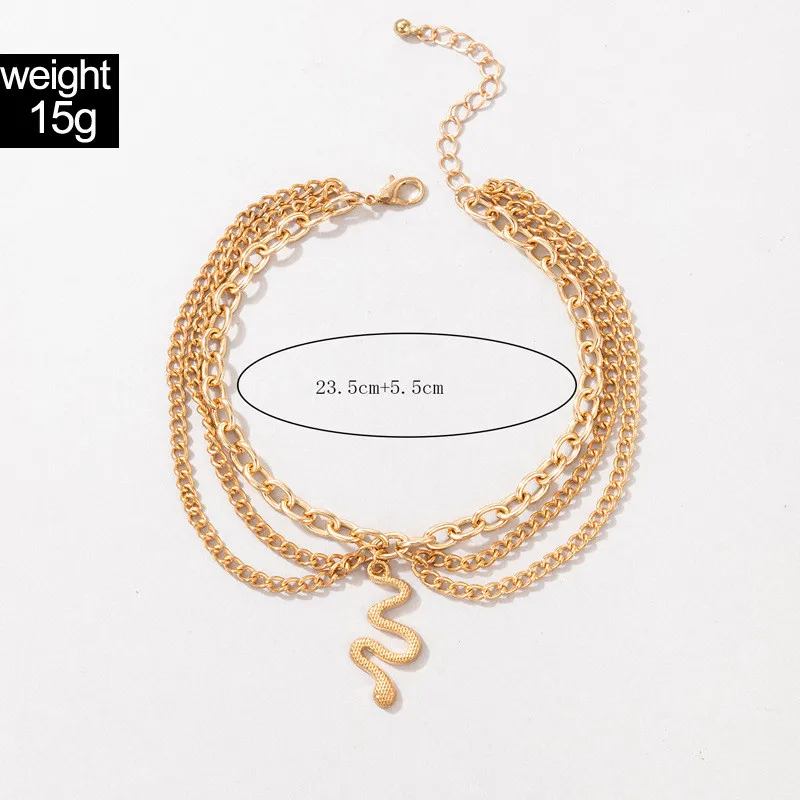Modyle Bohemia Gold Color Snake Ankle Bracelet Set For Women Starfish Shell Heart Charm Anklet Chain On Leg Boho Jewelry Gift