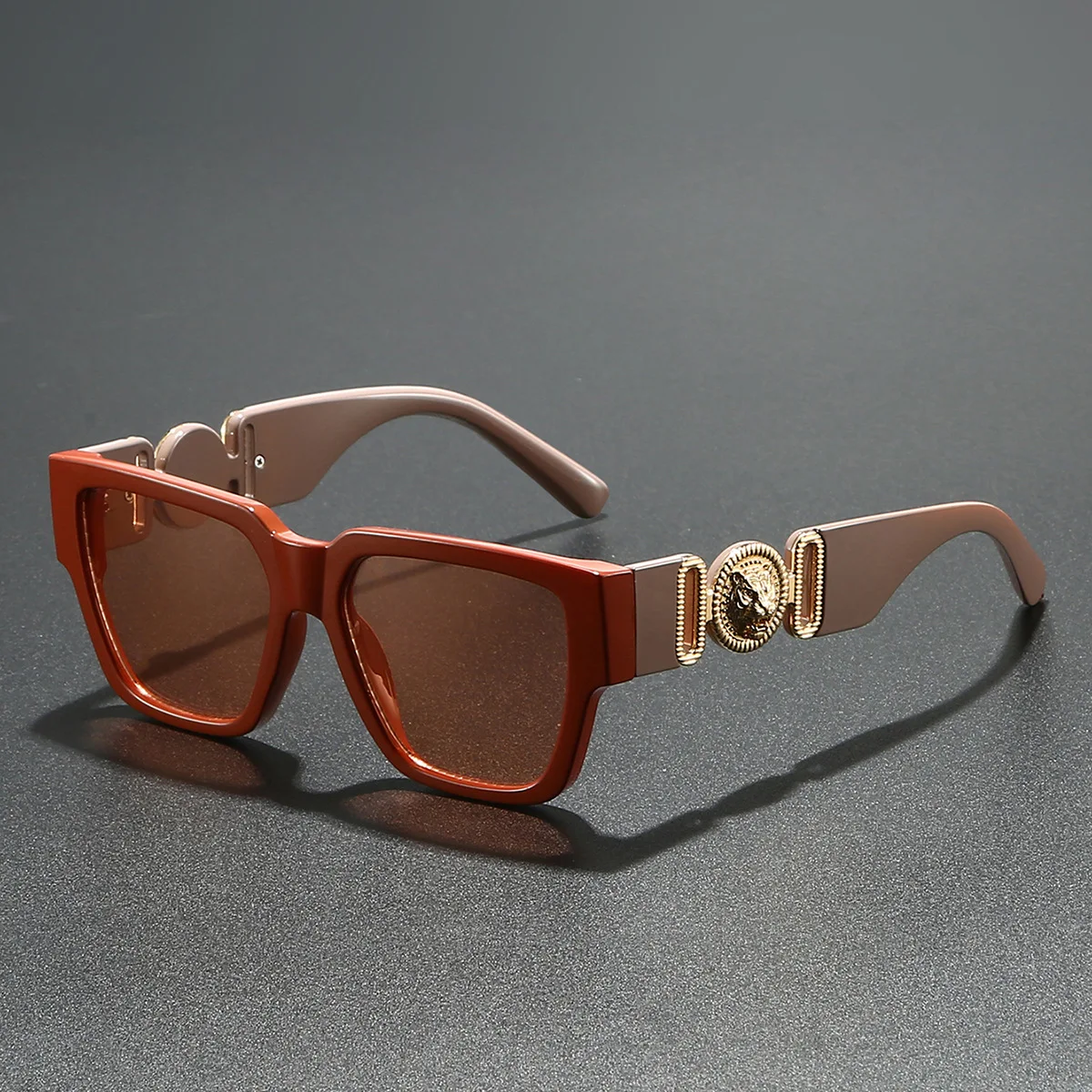 2025 Newest Luxury Sunglasses For Men And Women Square Lion Brand Designer Unisex Glasses Classic Style UV400
