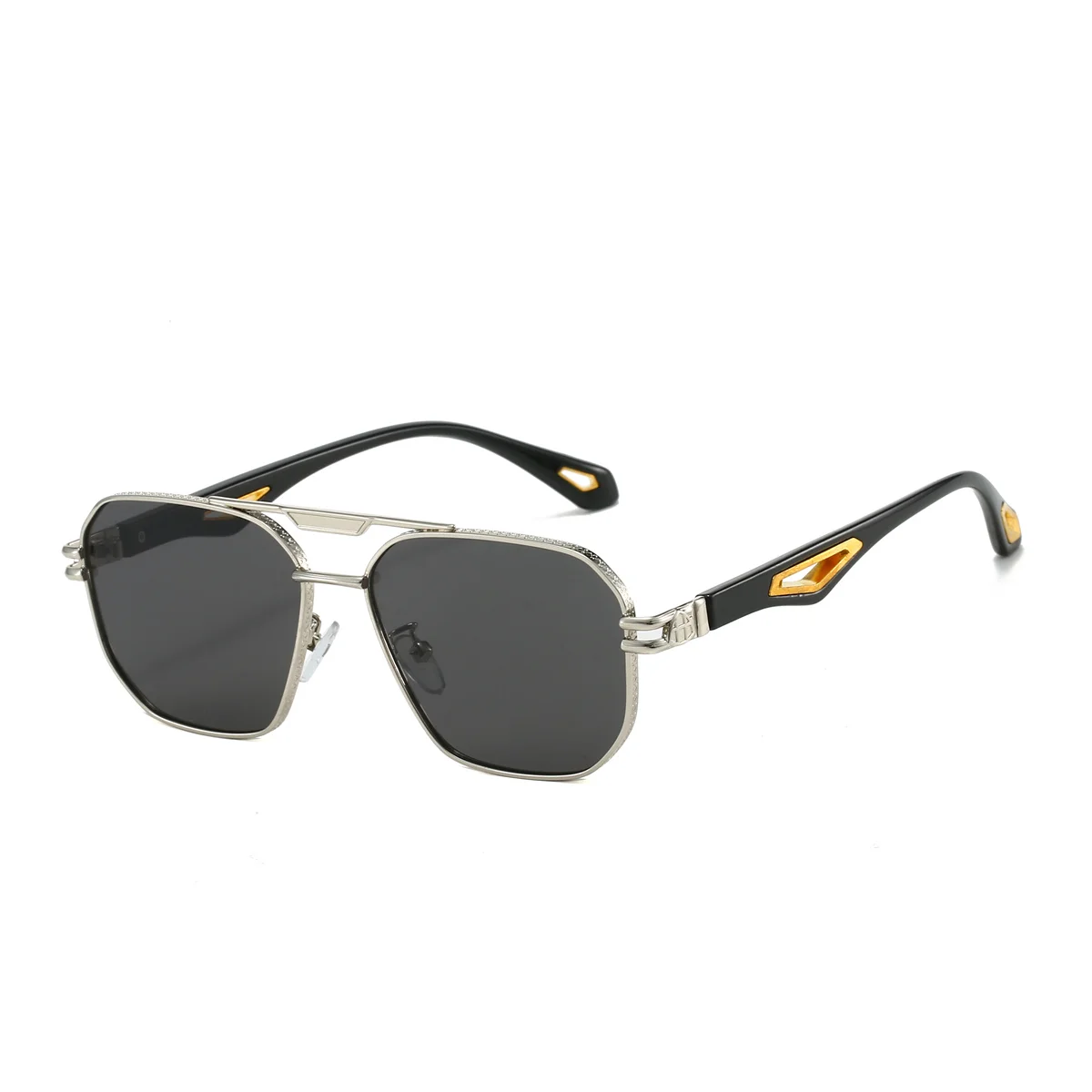 KAMMPT Vintage Square Sunglasses Men New Classic Double Bridge Gradient Shades Trendy Retro Brand Designer Outdoor Sun Glasses