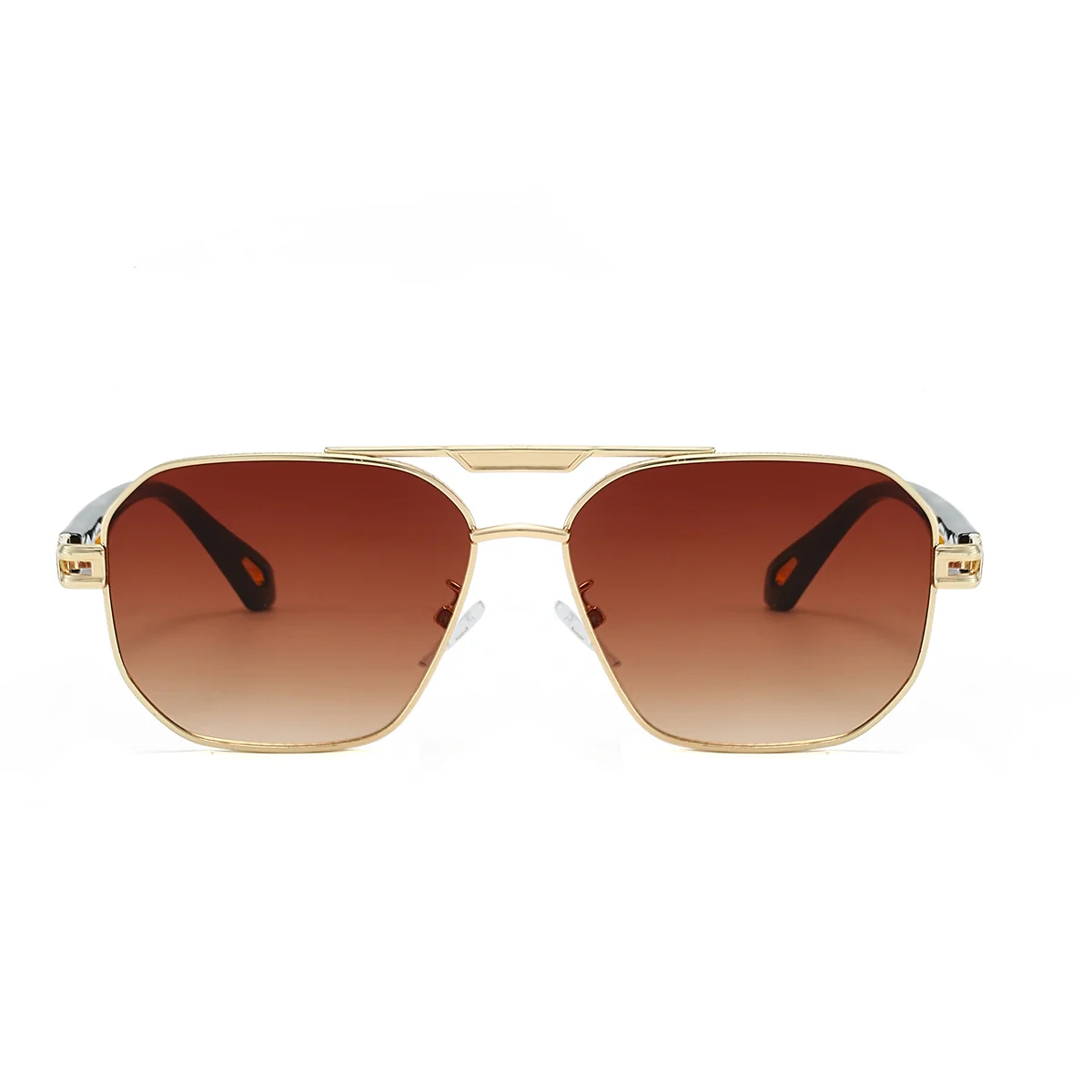 KAMMPT Vintage Square Sunglasses Men New Classic Double Bridge Gradient Shades Trendy Retro Brand Designer Outdoor Sun Glasses