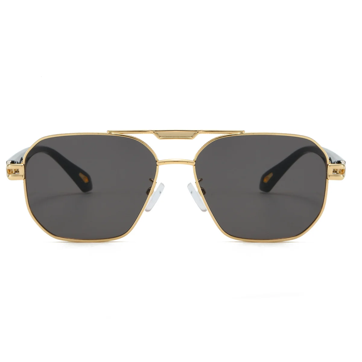 KAMMPT Vintage Square Sunglasses Men New Classic Double Bridge Gradient Shades Trendy Retro Brand Designer Outdoor Sun Glasses