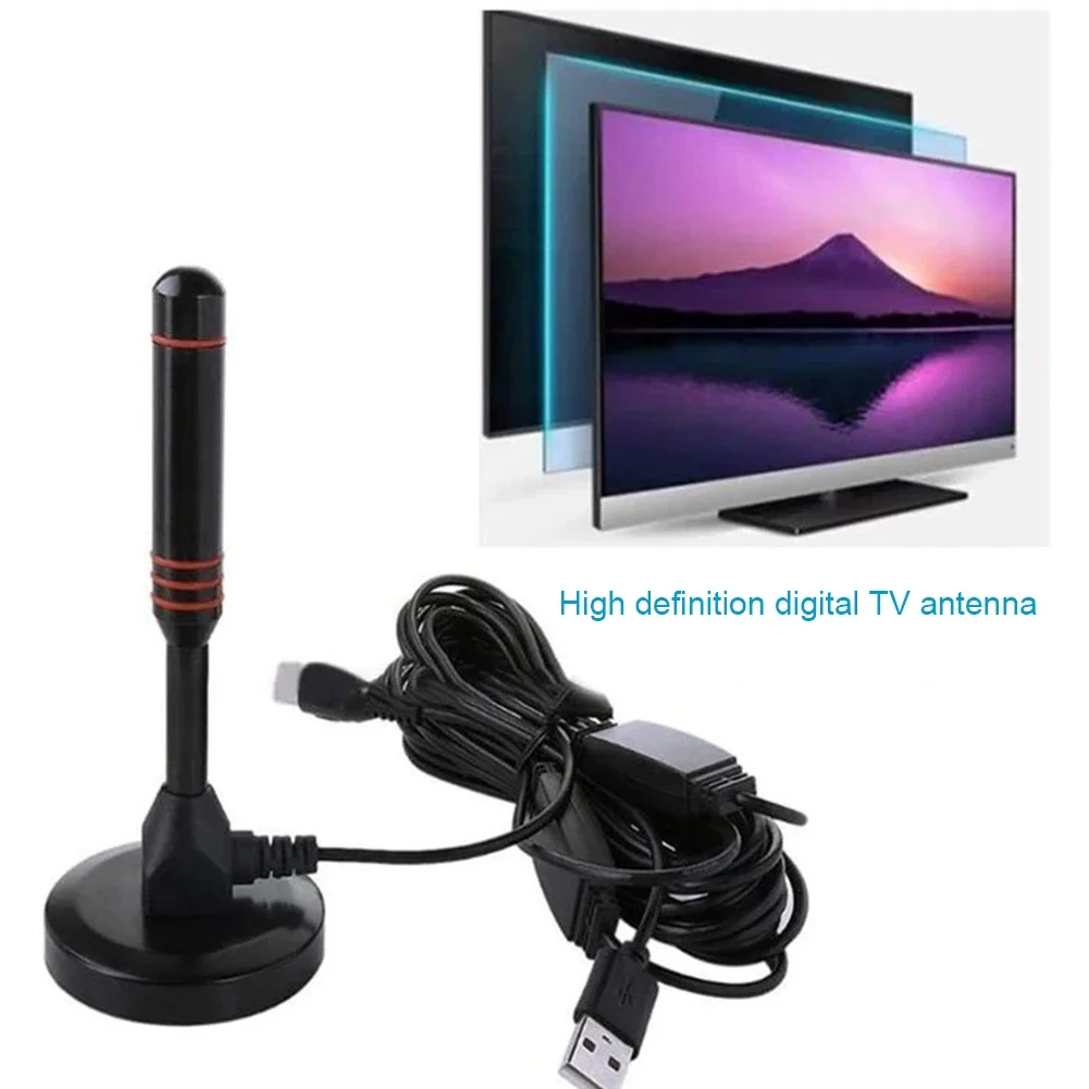 Portable HD TV Antenna Digital HD Aerial 30DBI HD Digital TV Antenna with Amplifier DVB-T2 Quick Response Indoor Outdoor Antenna