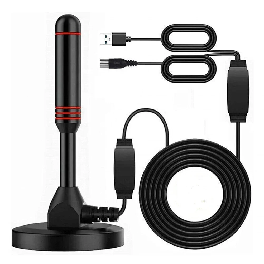 Portable HD TV Antenna Digital HD Aerial 30DBI HD Digital TV Antenna with Amplifier DVB-T2 Quick Response Indoor Outdoor Antenna