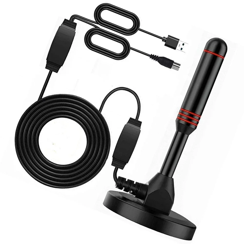 Portable HD TV Antenna Digital HD Aerial 30DBI HD Digital TV Antenna with Amplifier DVB-T2 Quick Response Indoor Outdoor Antenna