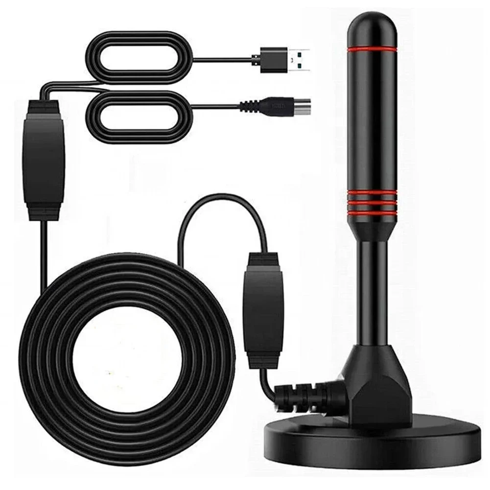 Portable HD TV Antenna Digital HD Aerial 30DBI HD Digital TV Antenna with Amplifier DVB-T2 Quick Response Indoor Outdoor Antenna