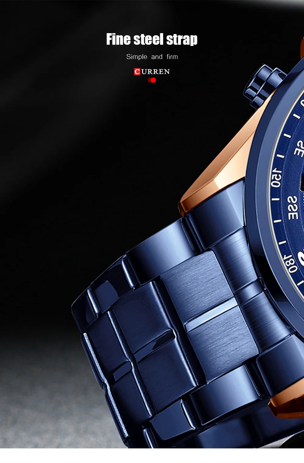 CURREN Luxury Brand Watches for Men Casual Sporty Quartz Wristwatch with Stainless Steel Band Chronograph Clock Male Silver