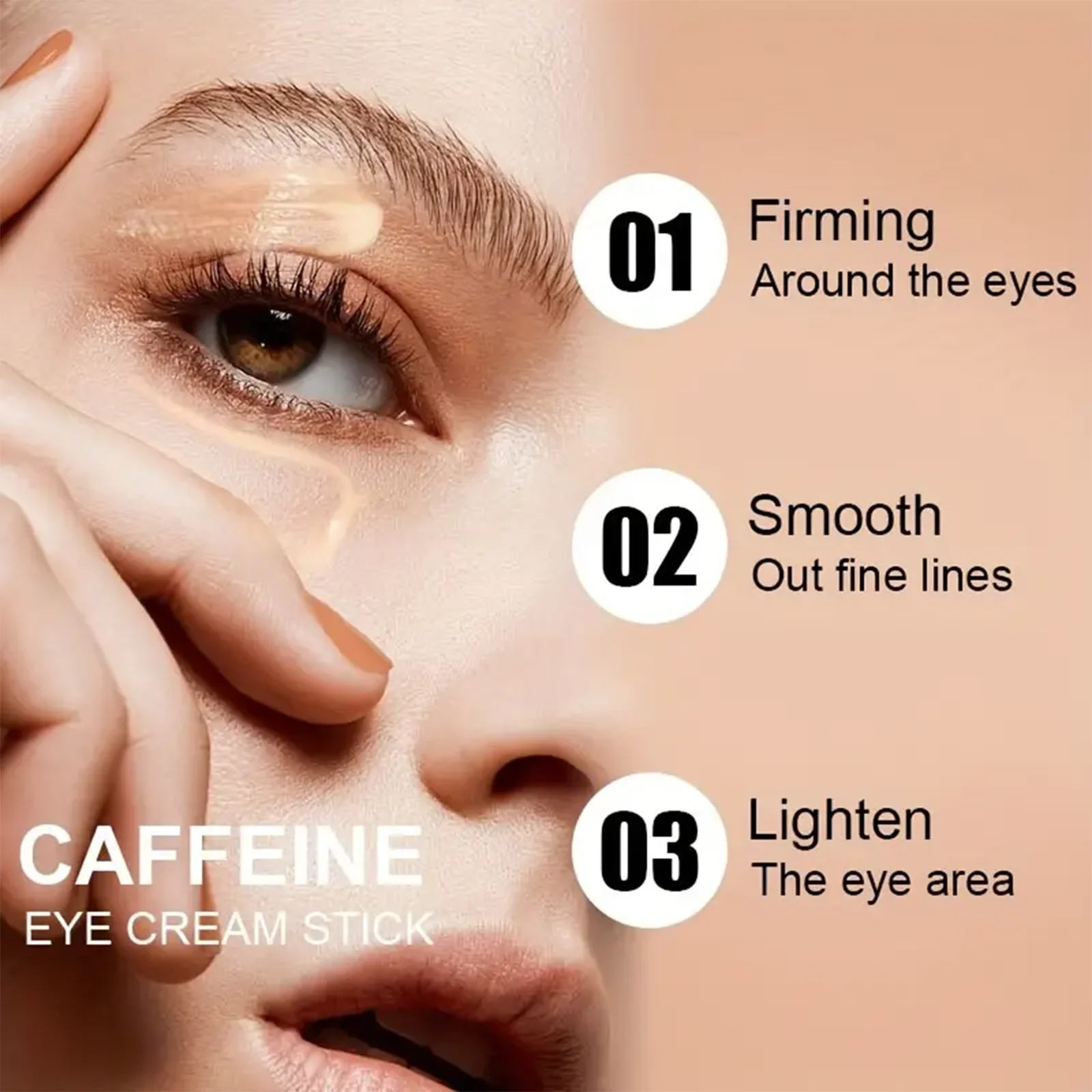 Caffeine Eye Cream Stick Nourishes the Skin, Improves Fine Lines, Relieves Eye Bags and Dark Circles, and Brightens the Eye Skin