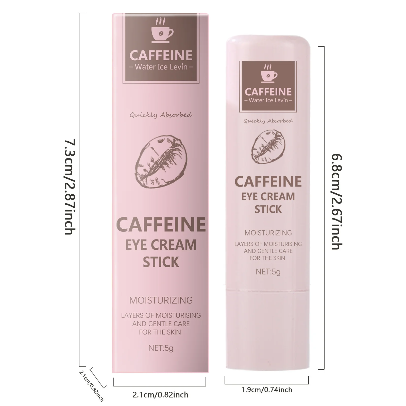 Caffeine Eye Cream Stick Nourishes the Skin, Improves Fine Lines, Relieves Eye Bags and Dark Circles, and Brightens the Eye Skin