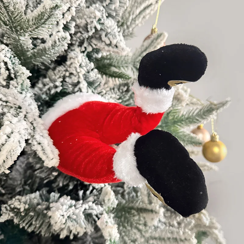 Santa Claus Elf Legs Doll Christmas Tree Decoration Home Fireplace Hanging Ornament Xmas Tree Picks New Year Party Supplies Gift