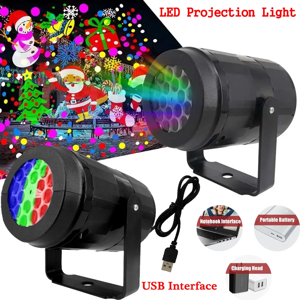 16 Pattern Christmas Projector Lights Outdoor/Indoor Holiday Projection LED Night Lamp for Home Xmas 2026 New Year Party Decor