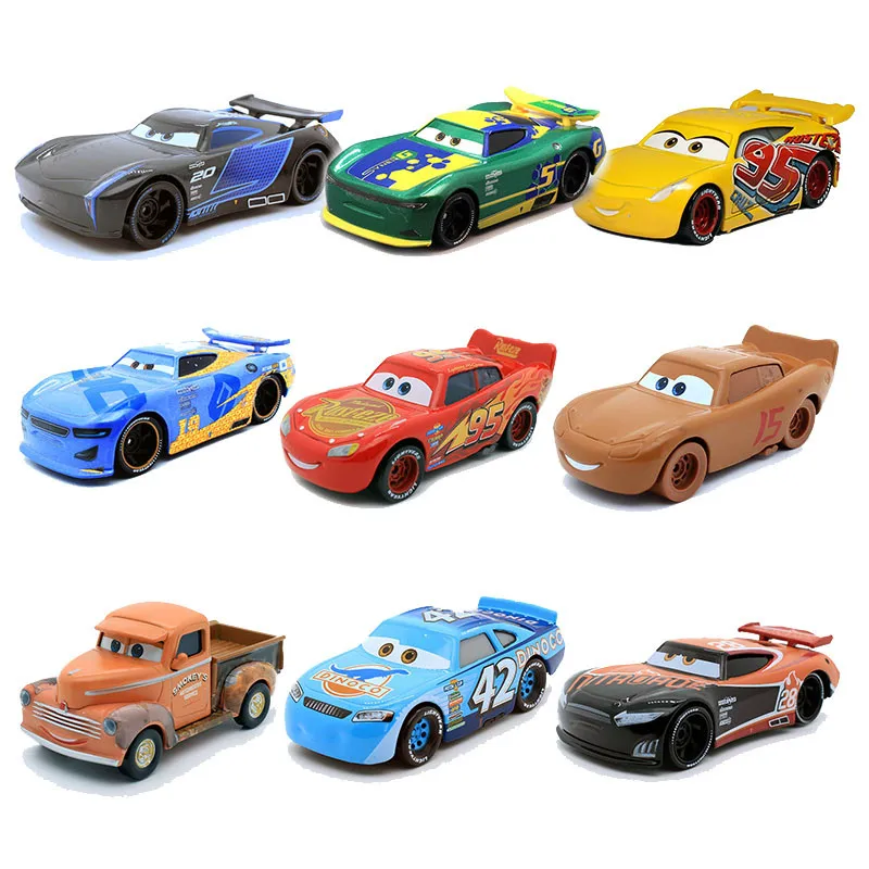 Cars Toys Lightning McQueen Jackson Storm The King Mater Racing Car 1 Diecast Metal Alloy Model Peripheral Cars Birthday Gifts