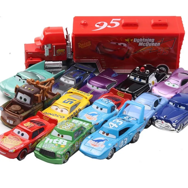 Cars Toys Lightning McQueen Jackson Storm The King Mater Racing Car 1 Diecast Metal Alloy Model Peripheral Cars Birthday Gifts