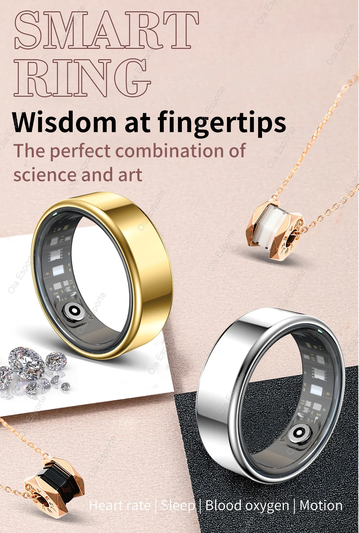 2026 New Smart Ring Men Women, Heart Rate Blood Oxygen and Sleep Monitor Smartring IP68 & 5ATM Waterproof, Multi-sport Ring R11C