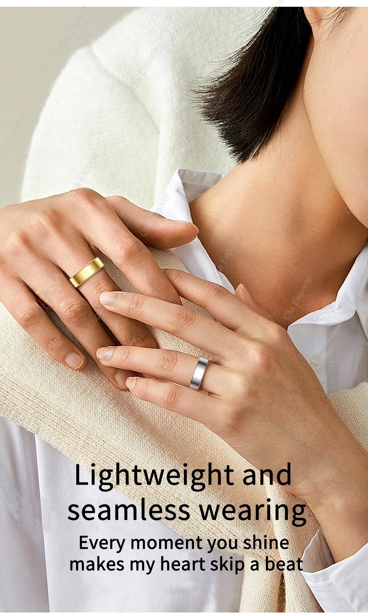2026 New Smart Ring Men Women, Heart Rate Blood Oxygen and Sleep Monitor Smartring IP68 & 5ATM Waterproof, Multi-sport Ring R11C