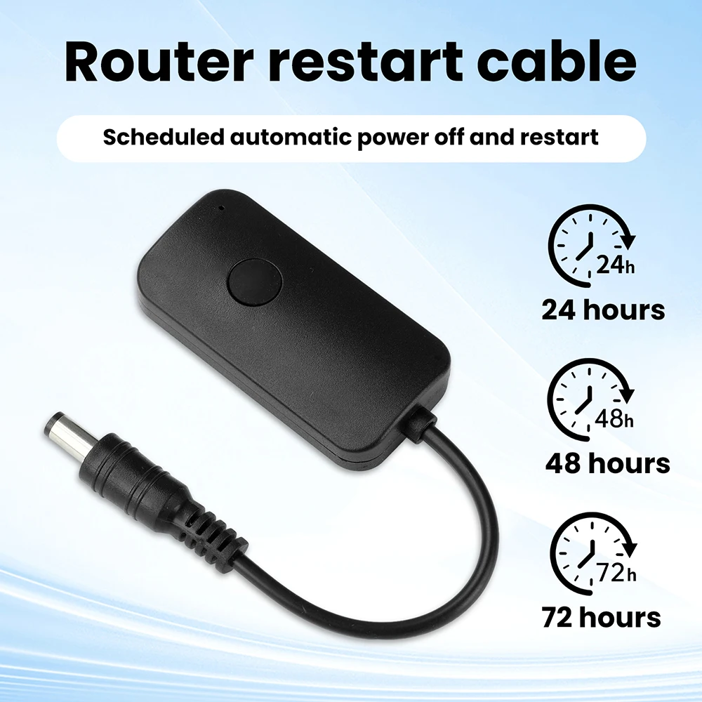 DC 9-12V Router Automatic Reset Line Timing 24/48/72 Hours Automatic Power-off Home Switch Controller Line DC5.5x2.1mm Interface