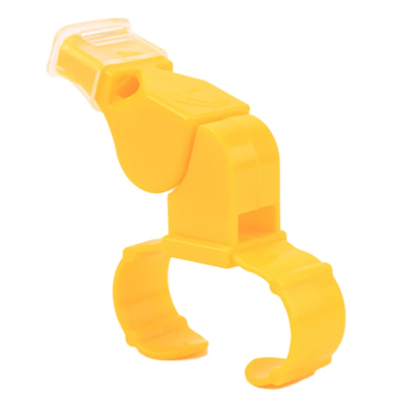 Black Plastic Pealess Finger Grip Sports Skate Soccer Football Referee Mouth Whistle Grip Whistle For Referees And Coaches