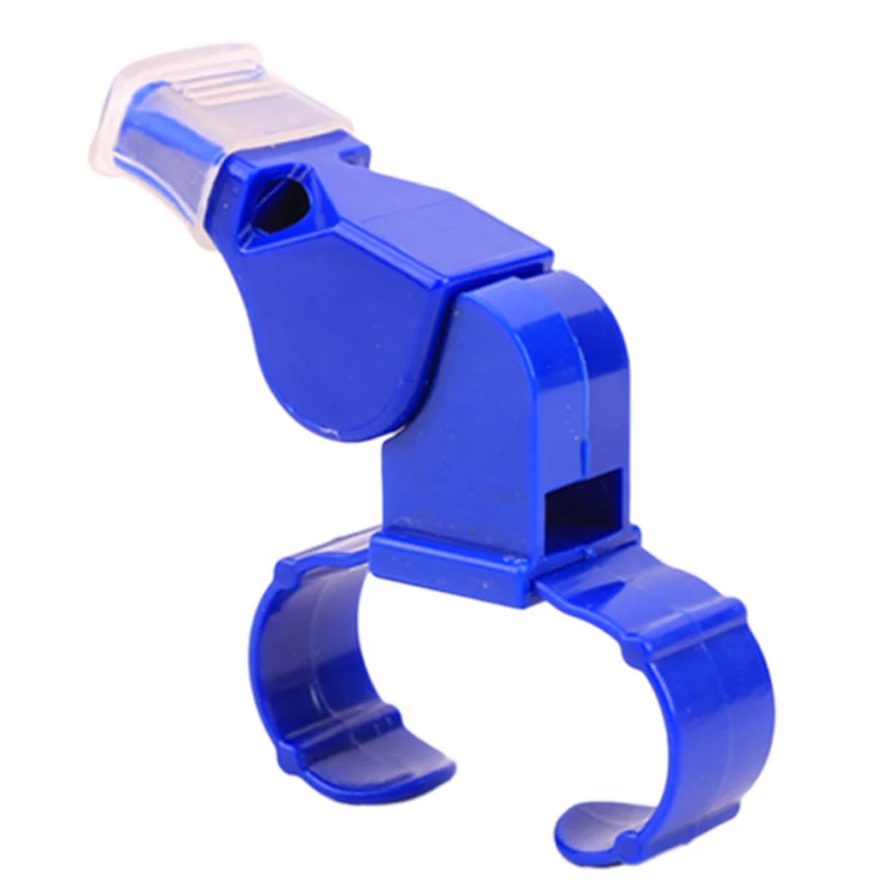 Black Plastic Pealess Finger Grip Sports Skate Soccer Football Referee Mouth Whistle Grip Whistle For Referees And Coaches