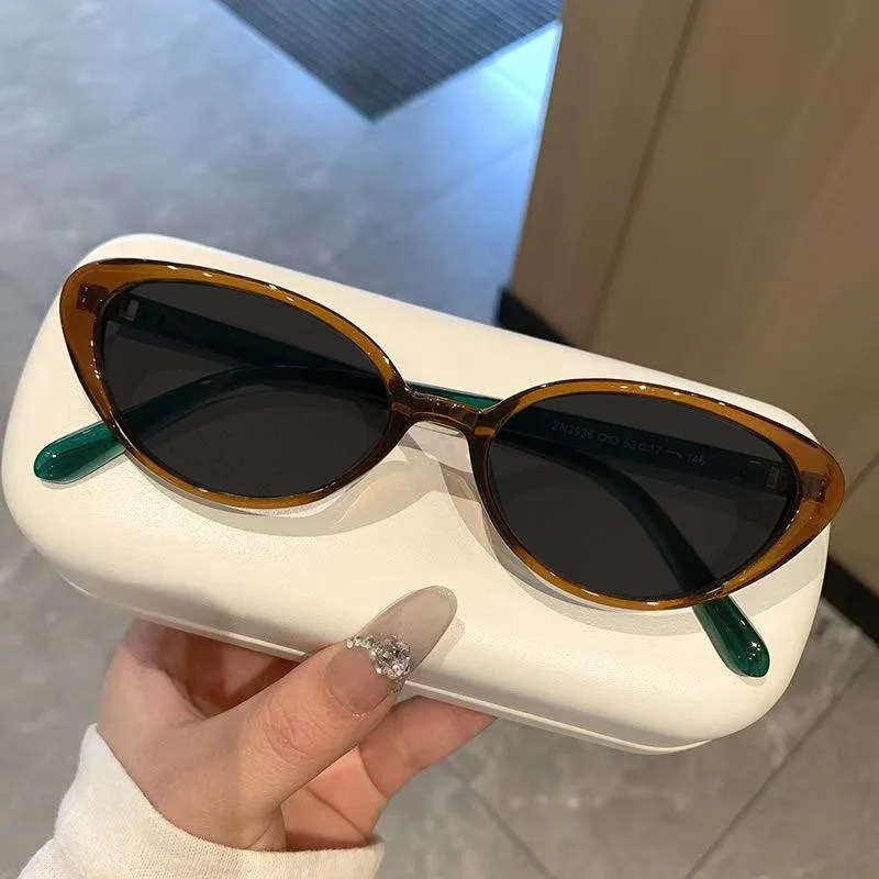 Spicy Girl Style Fashionable Cat Eye Myopia Sunglasses New Retro Street Photography Sun Protection Near Sight Sunglasses Women