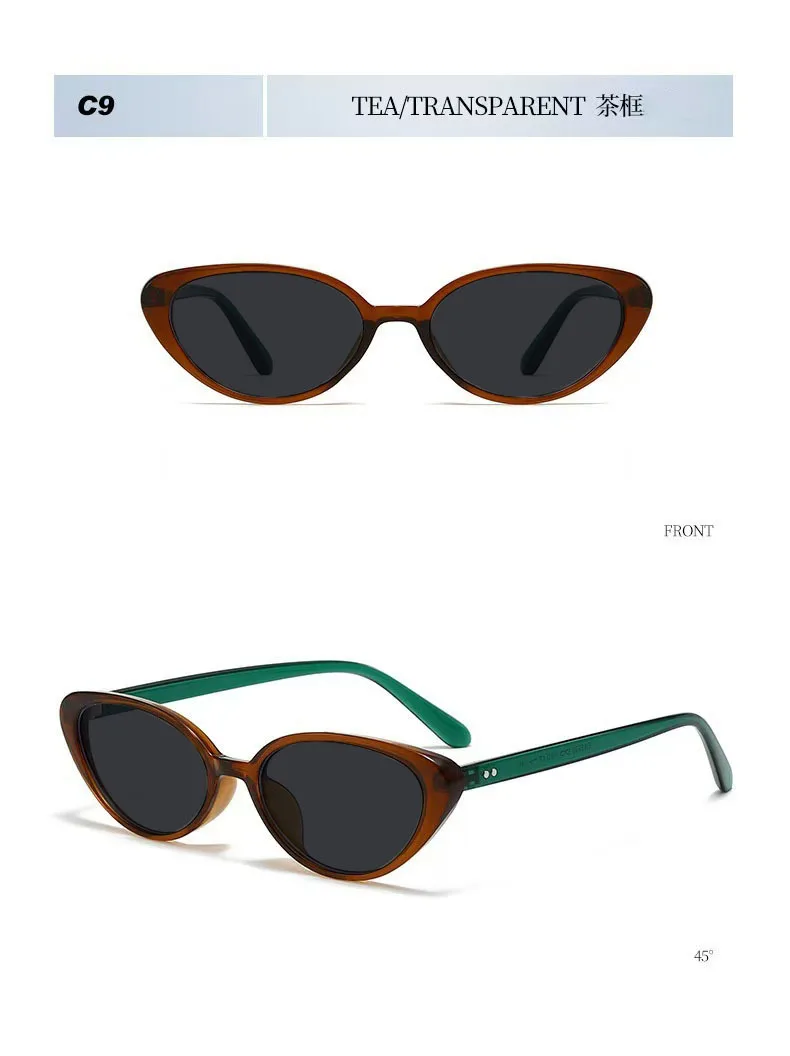 Spicy Girl Style Fashionable Cat Eye Myopia Sunglasses New Retro Street Photography Sun Protection Near Sight Sunglasses Women