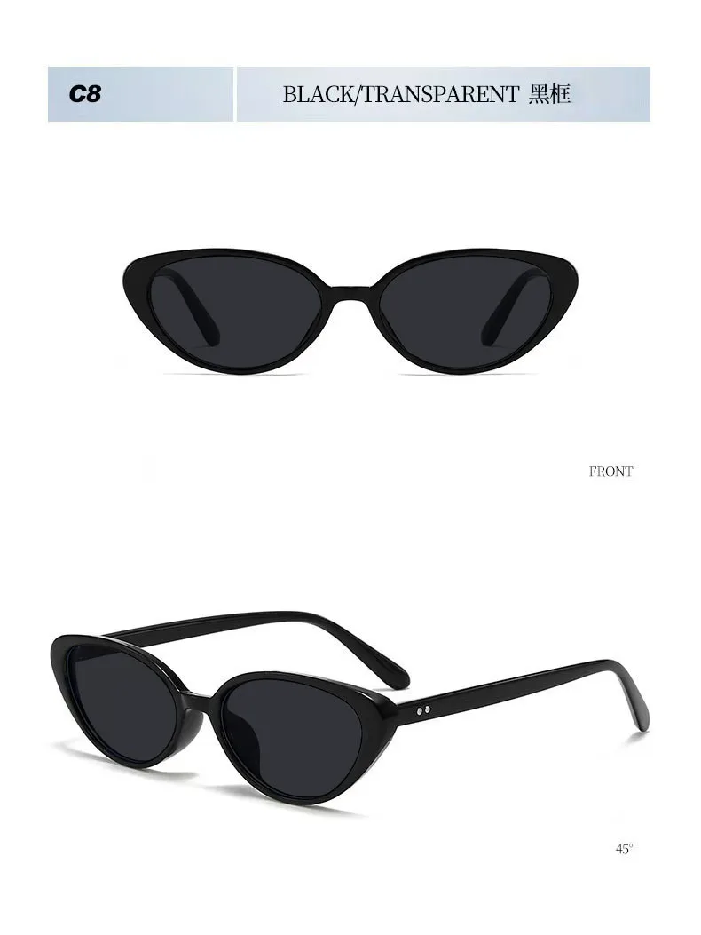 Spicy Girl Style Fashionable Cat Eye Myopia Sunglasses New Retro Street Photography Sun Protection Near Sight Sunglasses Women
