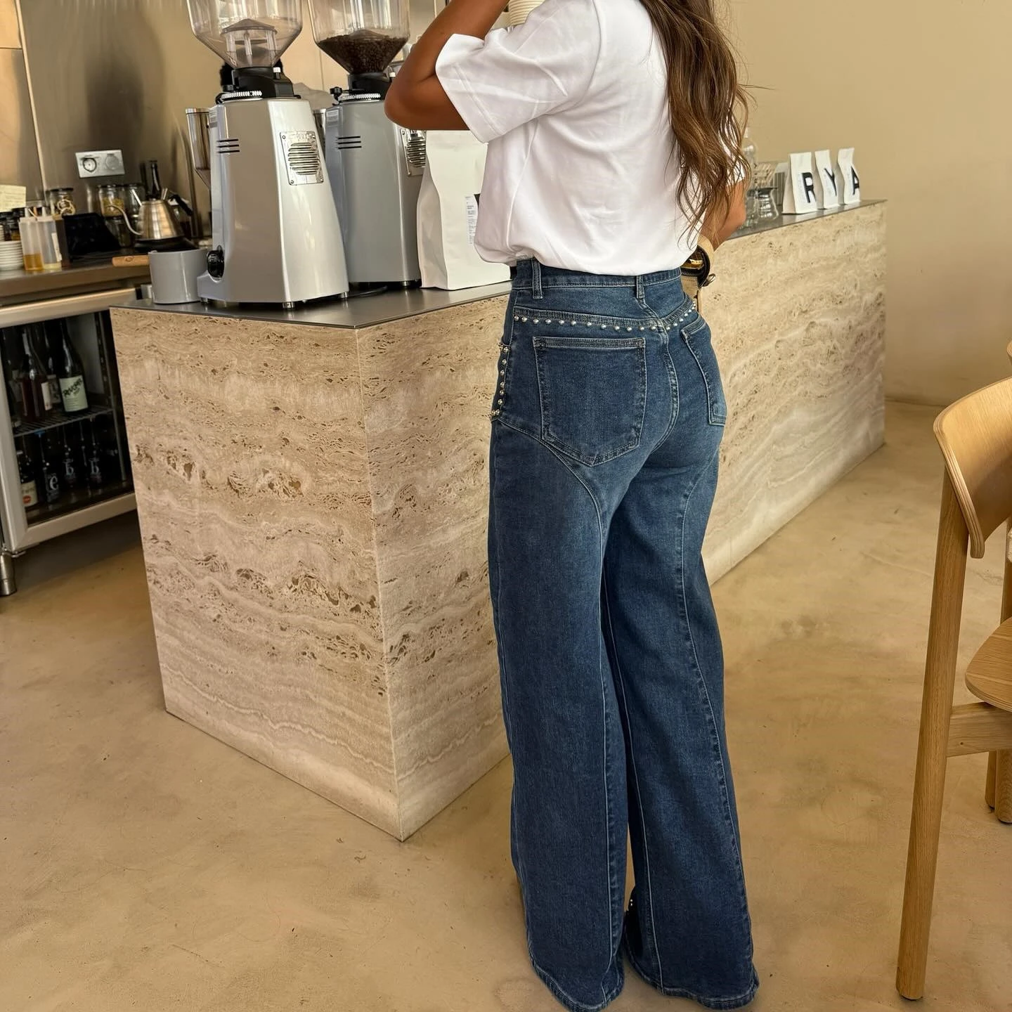 Denim Pant Women Jeans Vintage Long Pants Slim Fit High Waist Straight Trousers Y2k Streetwear Elegant Splice Work Casual 2026