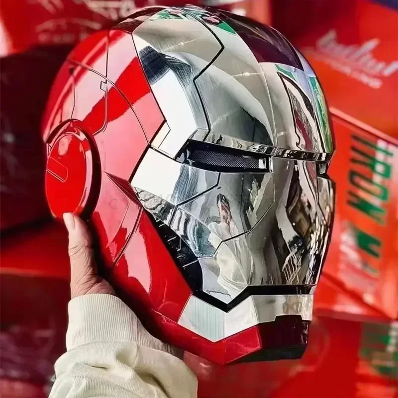New In Stock Marvel Avengers 1/1 Iron Man Mk5 Helmet Wearable Automatic Voice-Activated Electric Open And Close Series Toy Gift