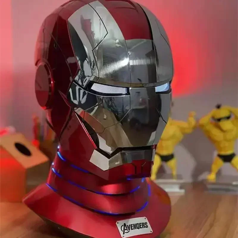 New In Stock Marvel Avengers 1/1 Iron Man Mk5 Helmet Wearable Automatic Voice-Activated Electric Open And Close Series Toy Gift