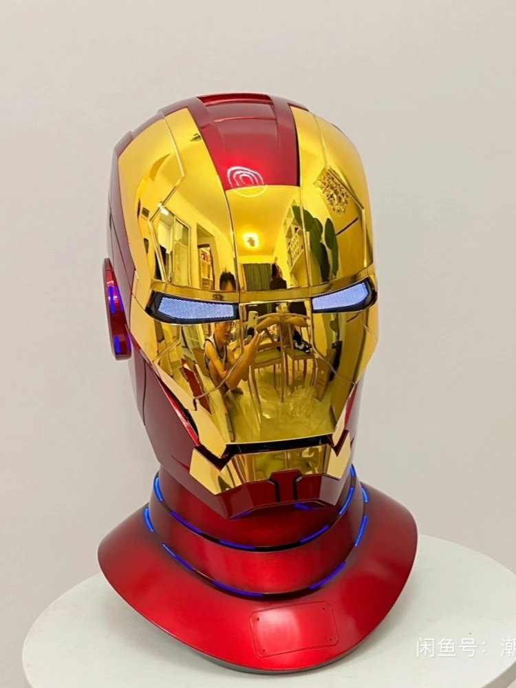 New In Stock Marvel Avengers 1/1 Iron Man Mk5 Helmet Wearable Automatic Voice-Activated Electric Open And Close Series Toy Gift