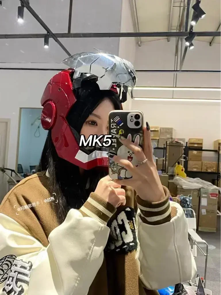 New In Stock Marvel Avengers 1/1 Iron Man Mk5 Helmet Wearable Automatic Voice-Activated Electric Open And Close Series Toy Gift