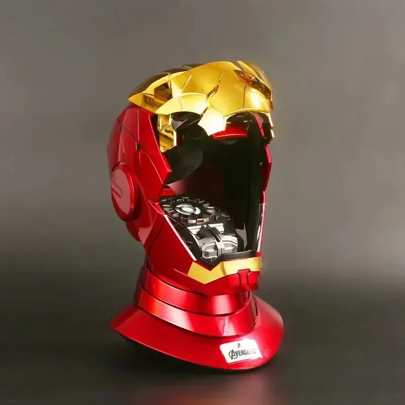 New In Stock Marvel Avengers 1/1 Iron Man Mk5 Helmet Wearable Automatic Voice-Activated Electric Open And Close Series Toy Gift