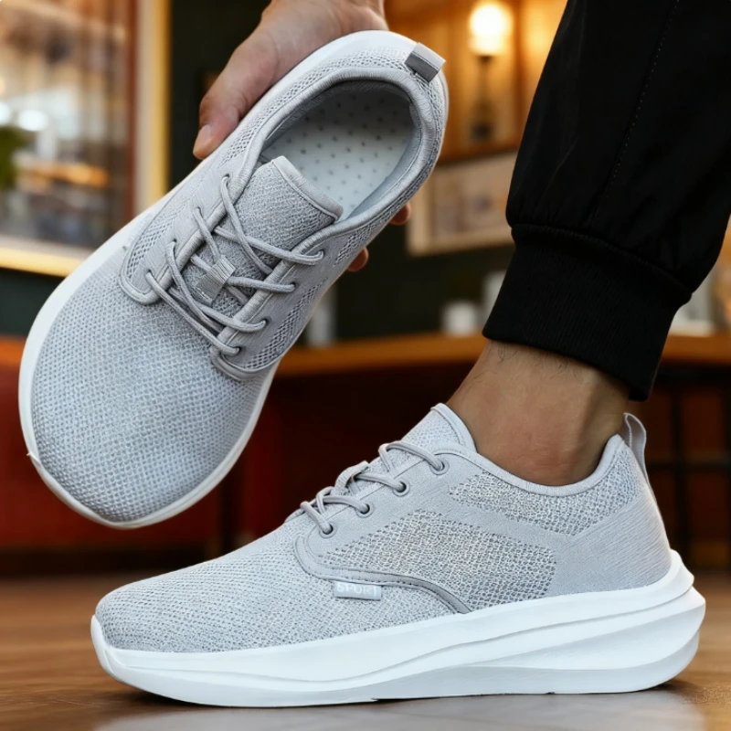 New Men's Casual Wide Barefoot Shoe Unisex Trail Running Non-Slip Minimalist Walking Shoes Fashionable Breathable Men's Sneakers