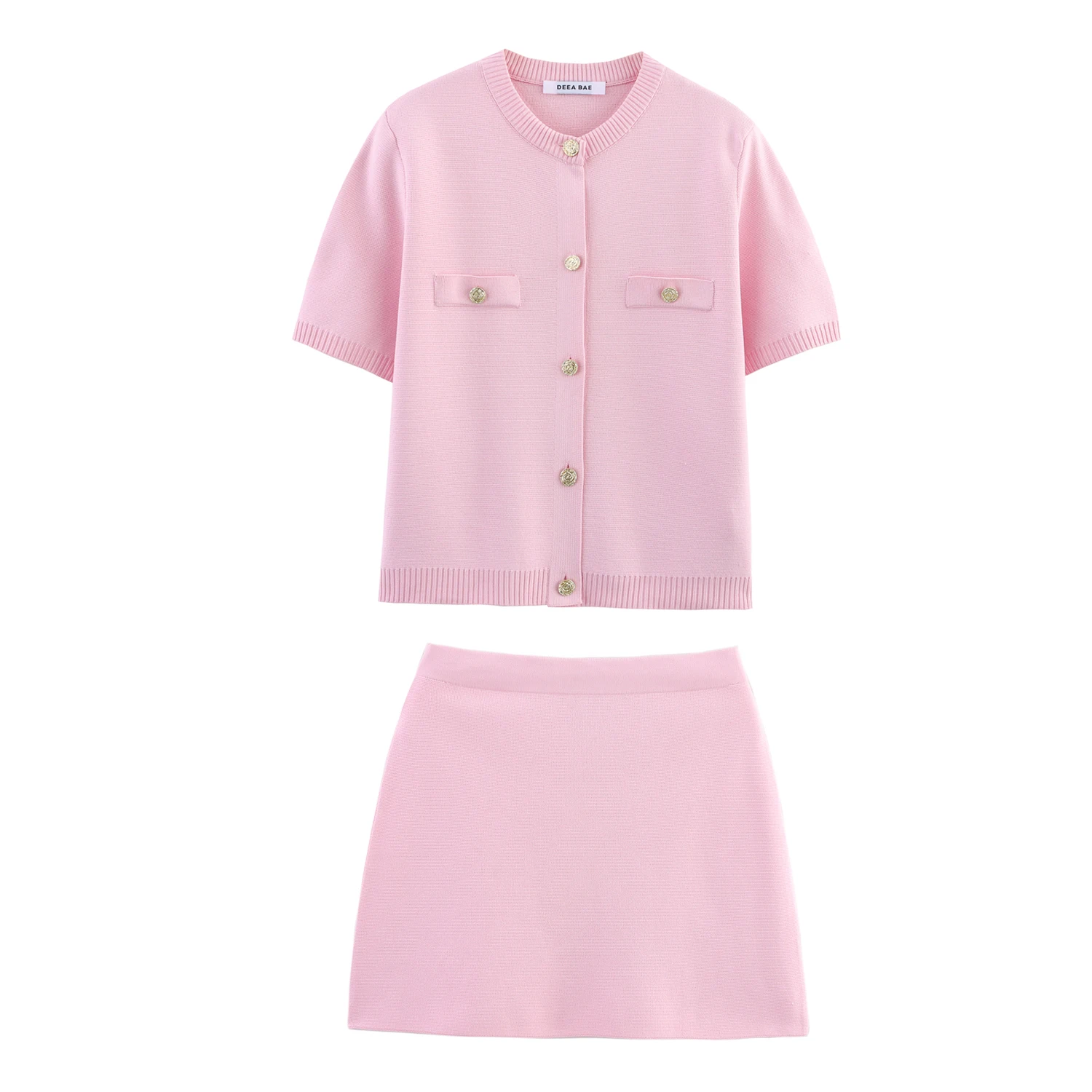 2025 Spring And Summer New Women's Short Sleeved Simple Fashion Style Knitted Cardigan Coat