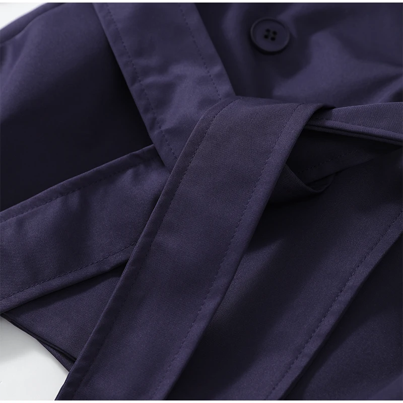 Solid Laepl Lace Up Trench Coat Women Fashion Full Sleeve Waist Cinching Short Windbreak 2026 New Autumn Office Commute Outwear